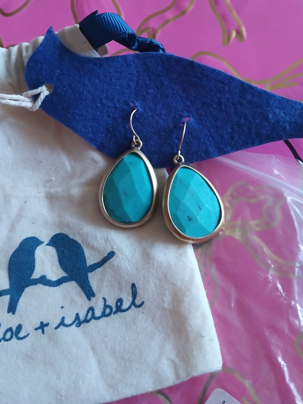 CHLOE & ISABEL MINARET TURQUOISE TEARDROP EARRINGS